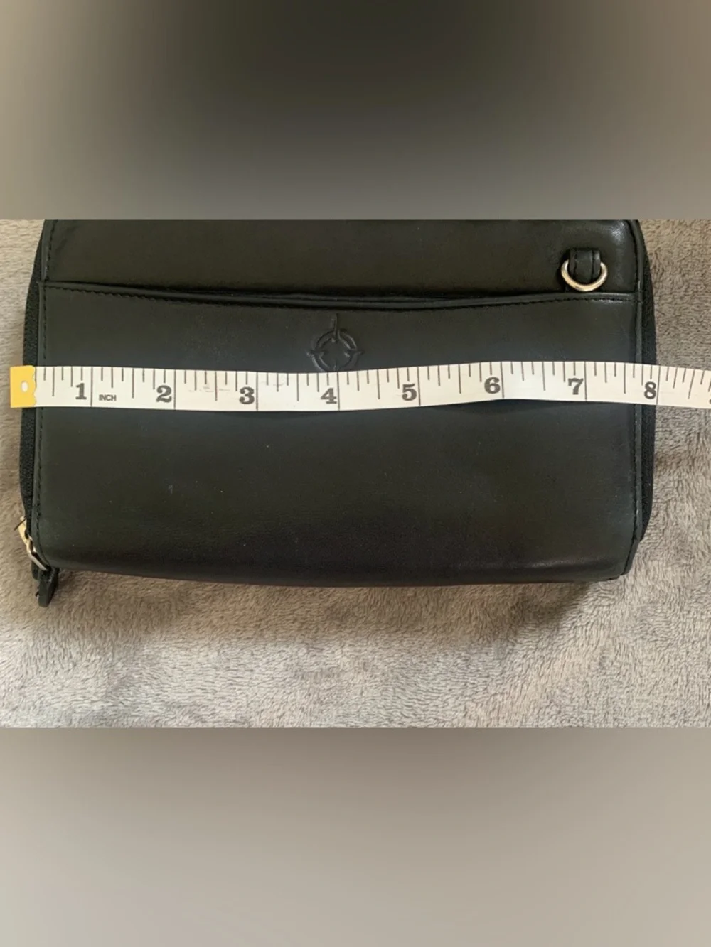 Franklin Covey Napa Leather Travel Pouch.  *Flaw shown in pictures.